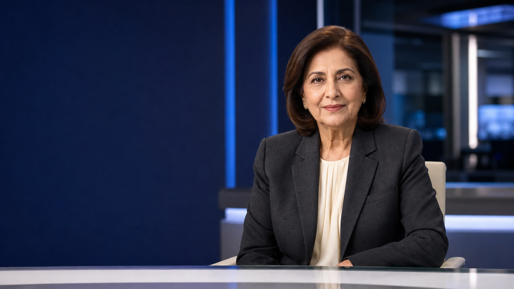 Senior SMBtv presenter at the financial statements desk.